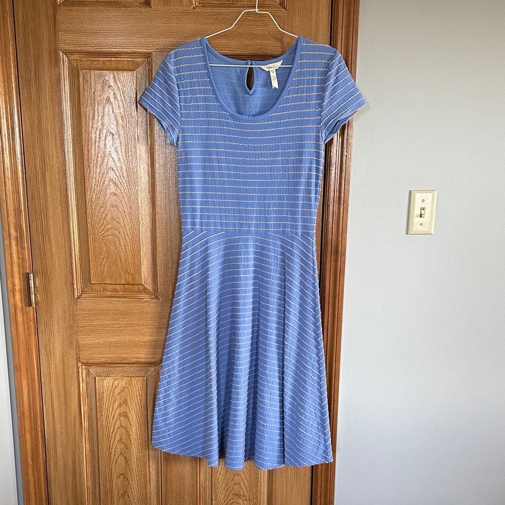 Matilda Jane Blue and White Striped Midi Dress